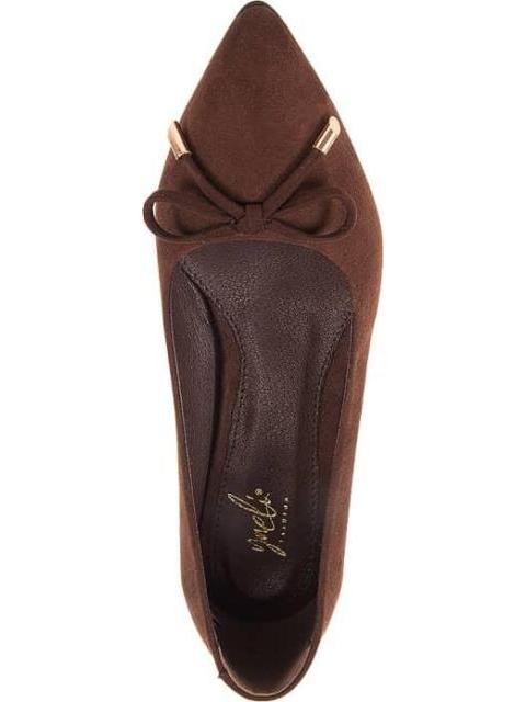 ZAPATILLA PUNTAL TACON MEDIO DELGADO CAFE YAELI FASHION - Imagen 3