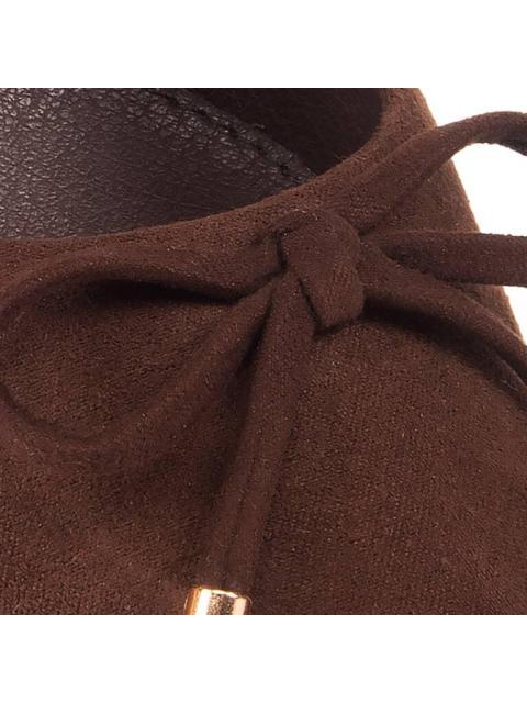 ZAPATILLA PUNTAL TACON MEDIO DELGADO CAFE YAELI FASHION - Imagen 6