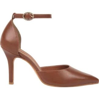 ZAPATILLA TALON CON PULSERA COGNAC YAELI FASHION