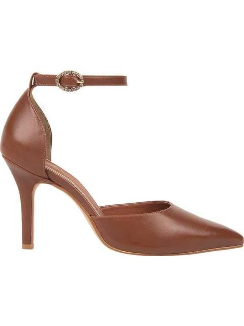 ZAPATILLA TALON CON PULSERA COGNAC YAELI FASHION