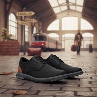 ZAPATO CASUAL AGUJETA NEGRO KAFE