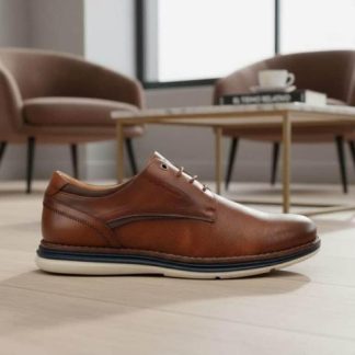 ZAPATO CASUAL DERBY COGNAC PIERRE CARDIN