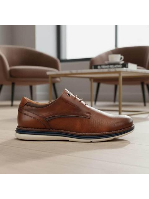 ZAPATO CASUAL DERBY COGNAC PIERRE CARDIN