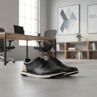 ZAPATO CASUAL DERBY NEGRO PIERRE CARDIN
