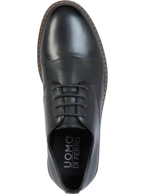 ZAPATO CASUAL DERBY NEGRO UOMO DI FERRO - Imagen 3