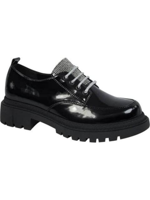 ZAPATO CON PEDRERIA NEGRO VI LINE FASHION - Imagen 2