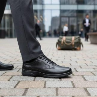 ZAPATO CONFORT DE PIEL NEGRO CALZADO PAZSTOR