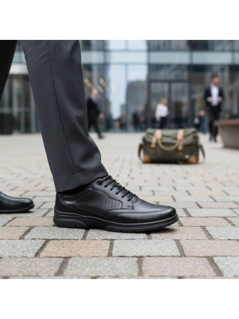 ZAPATO CONFORT DE PIEL NEGRO CALZADO PAZSTOR