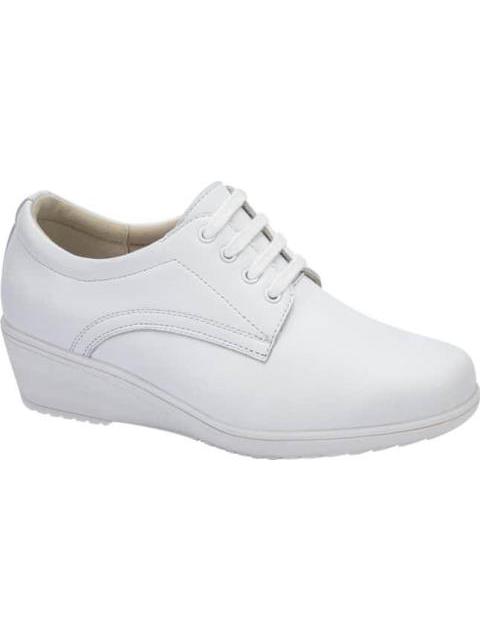 ZAPATO DE SERVICIO CON AGUJETA BLANCO SCHATZ COMFORT FLEX - Imagen 2
