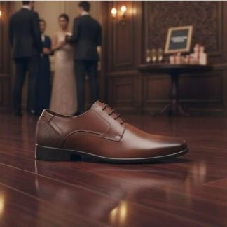 ZAPATO DERBY DE PIEL CAFE CHOPPARD