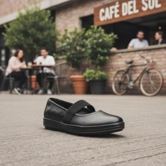 ZAPATO ESCOLAR DE PIEL NEGRO FLEXI