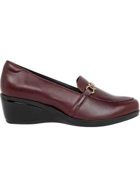 ZAPATO TACON CUÑA VINO FLEXI