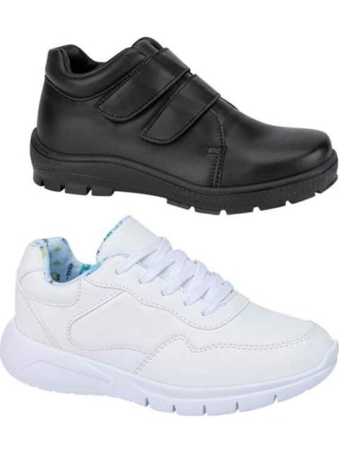 ZAPATO Y TENIS KIT ESCOLAR BLANCO/NEGRO MIRAGE - Imagen 2