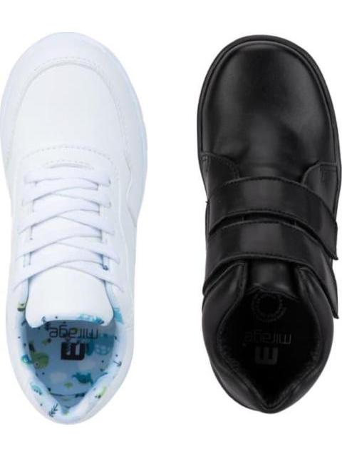 ZAPATO Y TENIS KIT ESCOLAR BLANCO/NEGRO MIRAGE - Imagen 3
