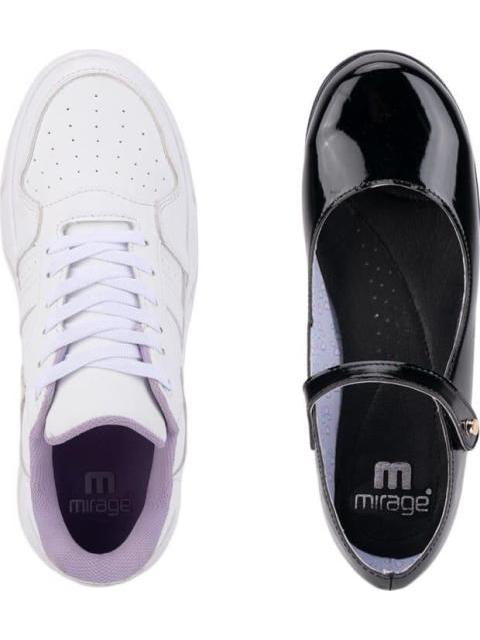 ZAPATO Y TENIS KIT ESCOLAR BLANCO/NEGRO MIRAGE - Imagen 3