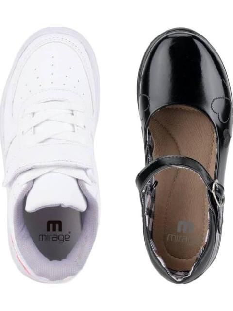 ZAPATO Y TENIS KIT ESCOLAR BLANCO/NEGRO MIRAGE - Imagen 3