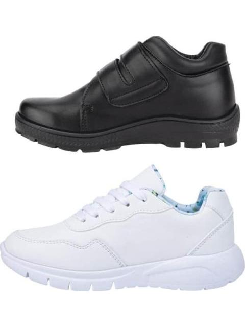 ZAPATO Y TENIS KIT ESCOLAR BLANCO/NEGRO MIRAGE - Imagen 5
