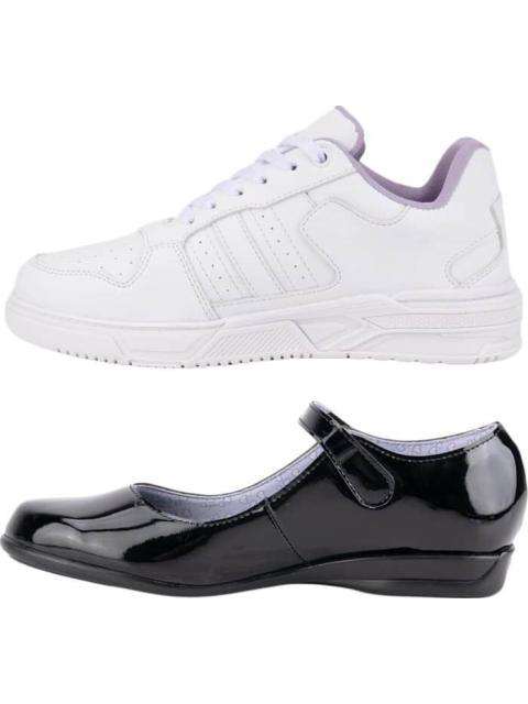 ZAPATO Y TENIS KIT ESCOLAR BLANCO/NEGRO MIRAGE - Imagen 5