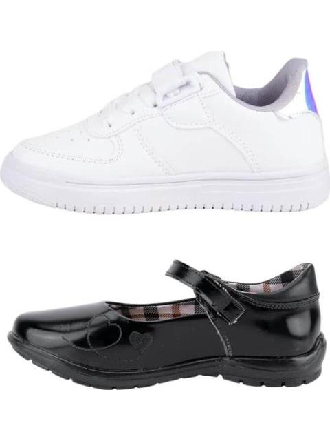 ZAPATO Y TENIS KIT ESCOLAR BLANCO/NEGRO MIRAGE - Imagen 5